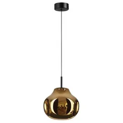 5097/4LA PENDANT ODL25 363 черный/золотой/металл/стекло Подвес LED 4W 4000K 388Лм VASO