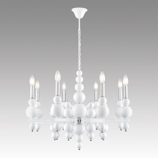 8260/8 MODERNI LN26 белый/хром, металл Люстра E14 8*40W 220V NANA