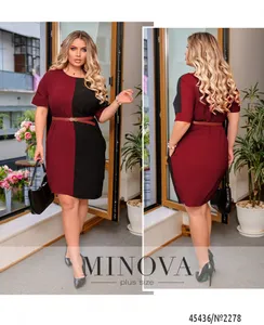 Платье 2278-марсала-черный Minova