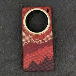 Карбоновый чехол для Vivo X200 Pro mini с MagSafe Солнечный свет золотой горы (Sunlight of the Golden Mountain)