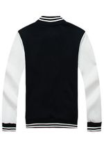 Бомбер черный с белым фото спина