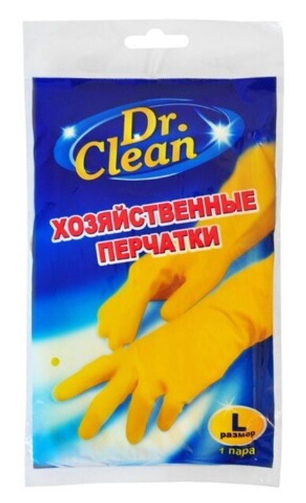 Dr.Clean Хозяйственные резиновые перчатки S 27гр *12*240