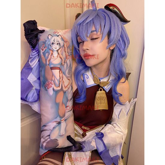 Мини дакимакура фурри Белый Тигр арт. M1188, 60х20 см