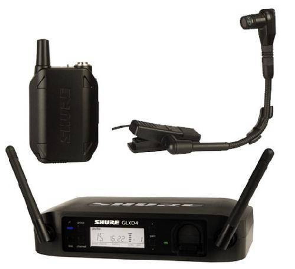 SHURE GLXD14E/B98 Z2 2.4 GHz цифровая радиосистема с микрофоном BETA 98 для духовых музыкальных инструментов