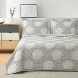 Покрывало 250х260 и 2 наволочки 50х70 Arya home Apollo серое