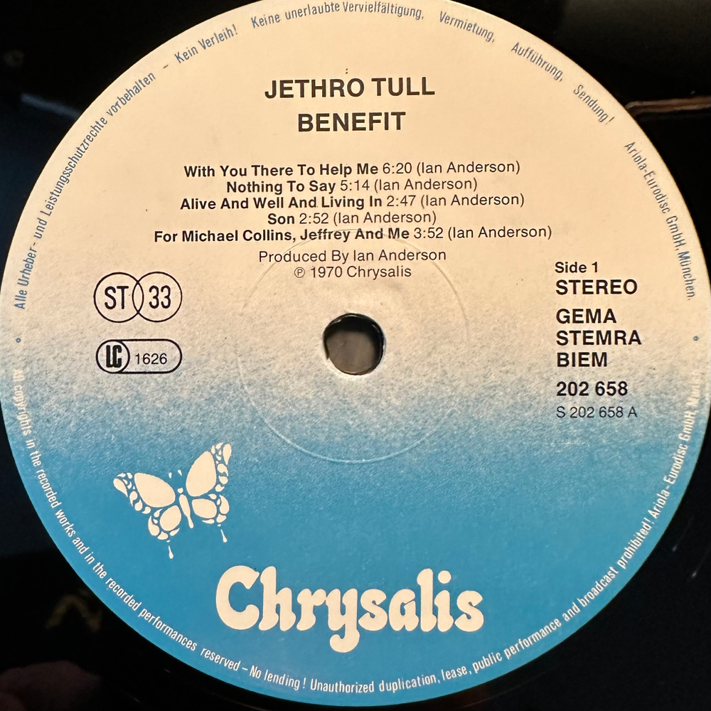 Jethro Tull - Benefit (Европа)
