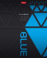 Тетрадь 48л, А5, клетка, Хатбер ColorSpace, выб. лак, ассорти