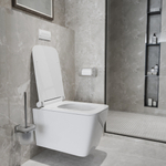 Унитаз подвесной безободковый WAVE LEON сид. дюропласт, м/л, быстр, БЕЛЫЙ глянец (XL)