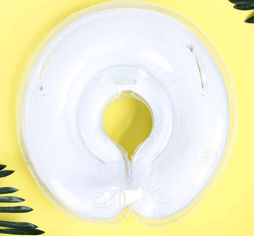 4531217 Круг детский на шею, для купания Little star, от 1 мес, двухкамерный, с погремушками