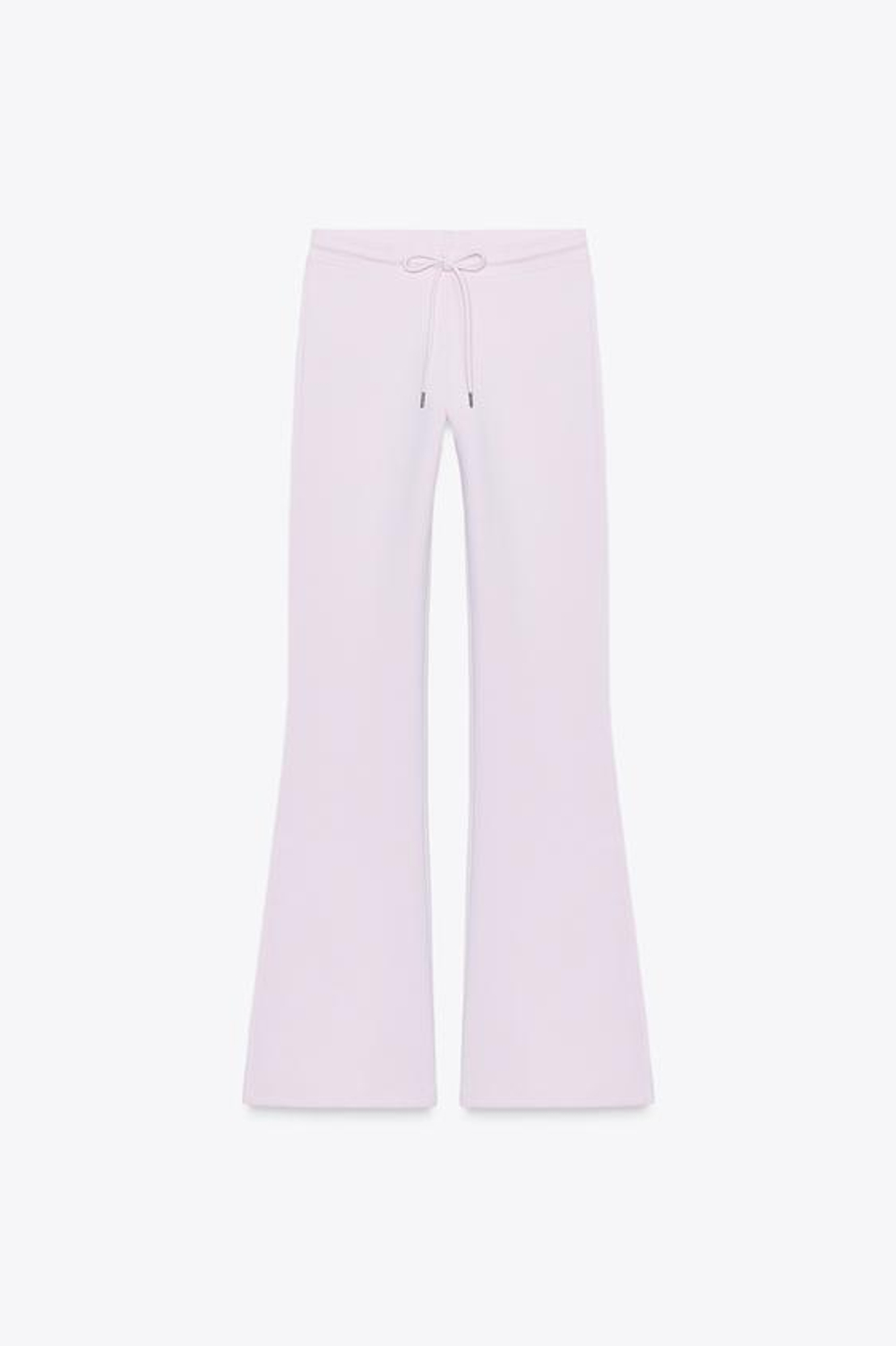 ZARA БРЮКИ-КЛЕШ ИЗ ИНТЕРЛОКА, РОЗОВЫЙ