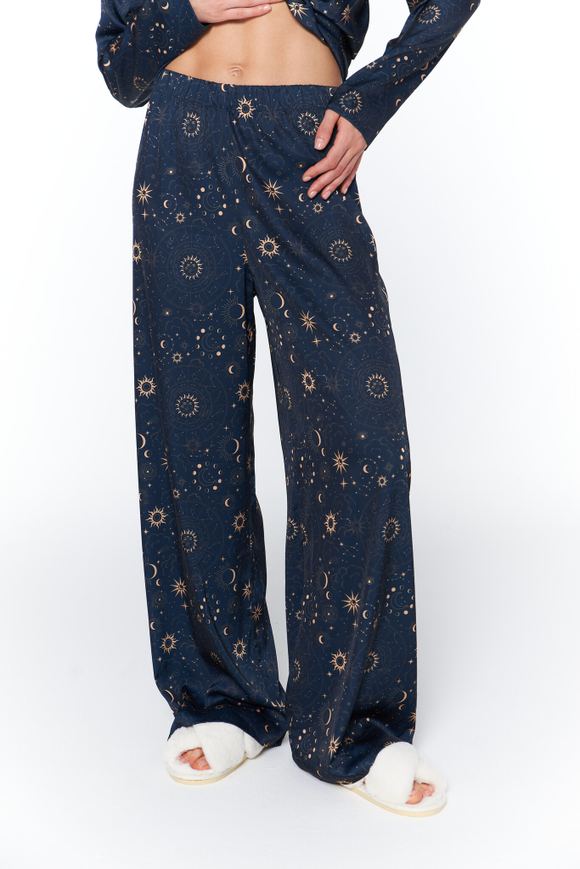 Шелковые брюки с созвездиями