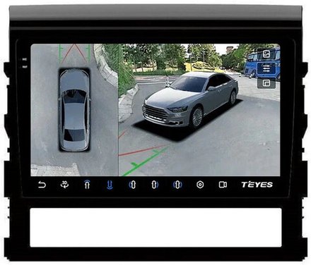 Магнитола для Toyota Land Cruiser 200 2015-2021 (без JBL) - Teyes CC3-2K-360 монитор 9.5" 2K QLED на Android 10, 6Гб+128Гб, CarPlay, 4G SIM-слот, 4 камеры в комплекте