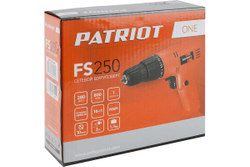 Дрель-шуруповерт сетевая PATRIOT FS 250, 1 скор., мощность 280 Вт, оранжевый