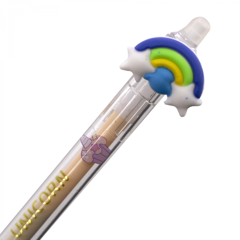 Ручка гелевая пиши-стирай Alingar, автомат, "Радужные звезды", 0,5 мм, синяя, круглый, цветной, пластиковый корпус, карт. уп.