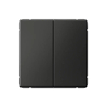 ARTGALLERY 2-клавишный ВЫКЛЮЧАТЕЛЬ КНОПОЧНЫЙ, 10АХ, механизм, быстрозажим. клем., БАЗАЛЬТ