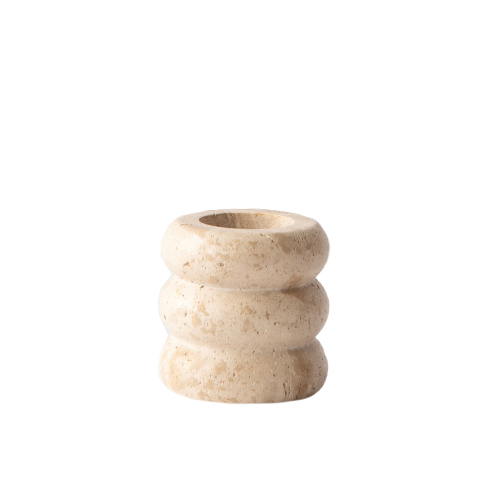 Подсвечник Tell Me More Travertine candle holder, M, травертин