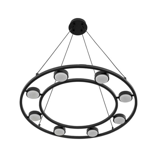 8340/8 MODERNI черный, металл Люстра подвесная LED GX53 8*7W 220V TORINA