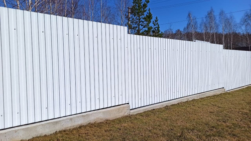 Профлист С-8 Металл 0,45мм RALL 9003 Сигнально-белый