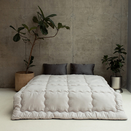 Покрывало - одеяло ЭМУ (арт. BL02-53-01) - крем-серый