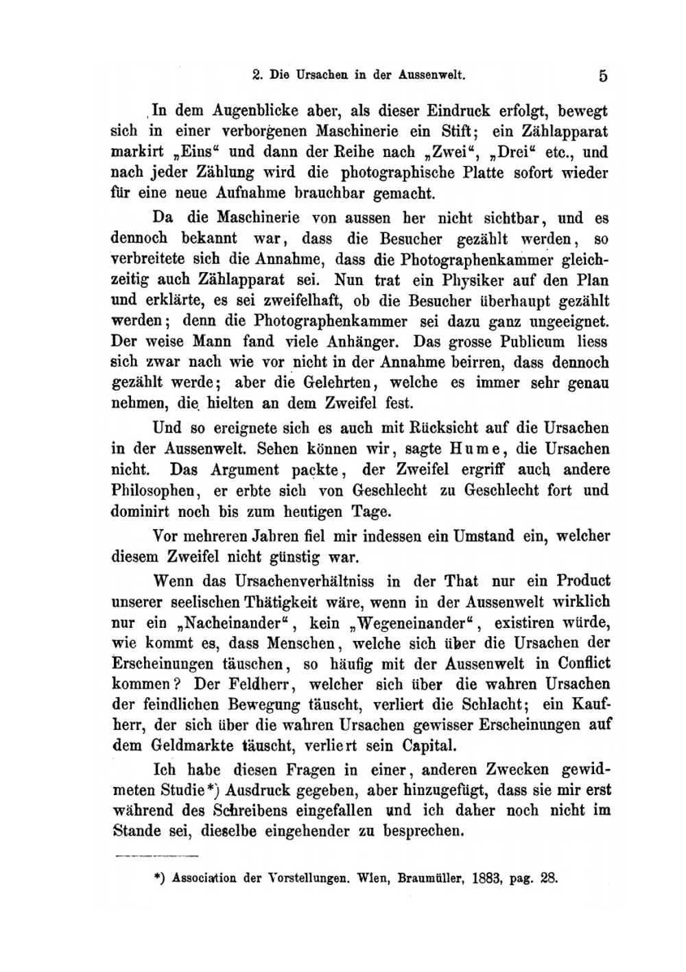 Über Die Wahren Ursachen. Eine Studie | Salomon Stricker