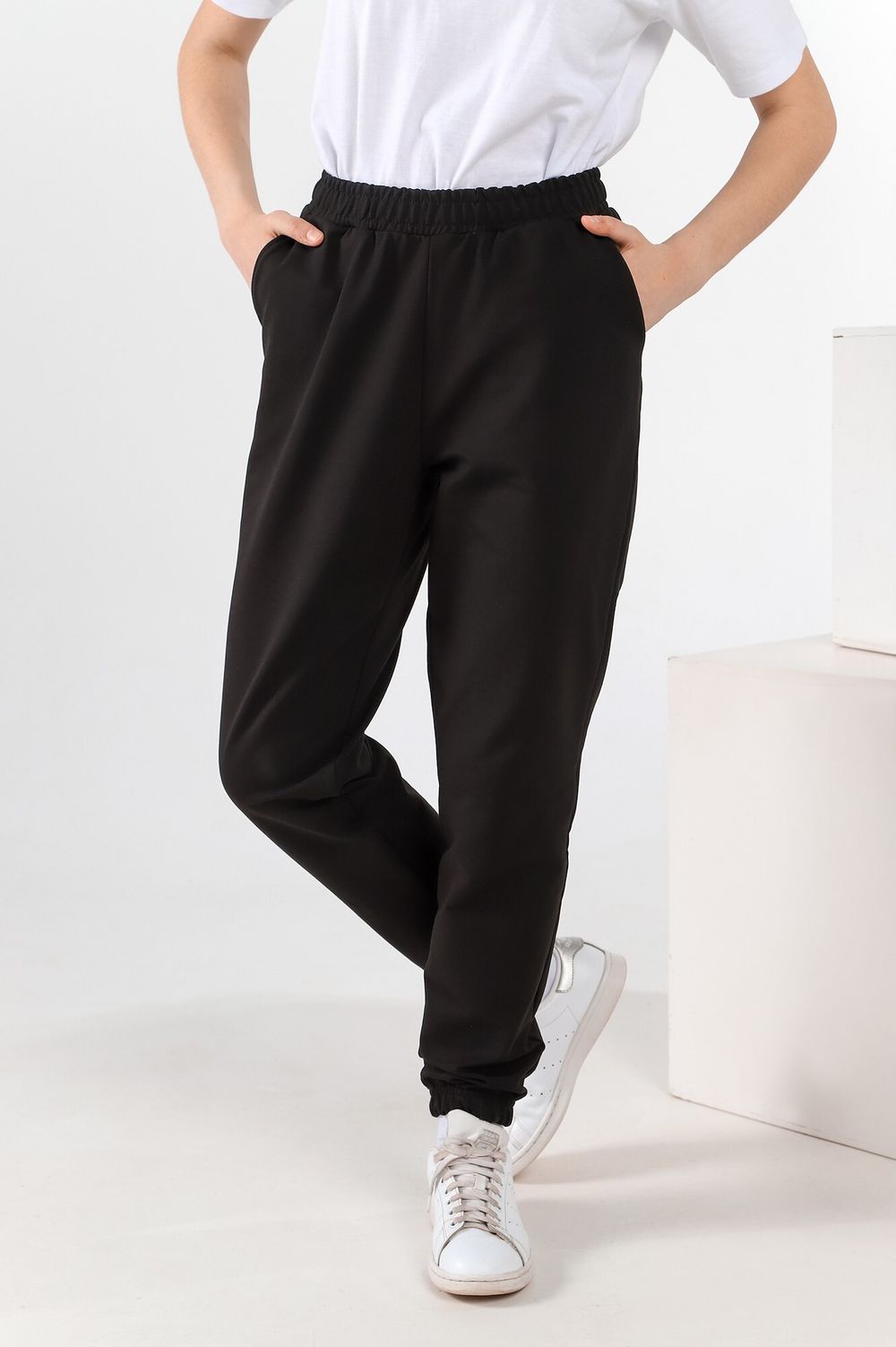 Брюки для девочки Скул-1 Виотекс ЧЁРНЫЙ