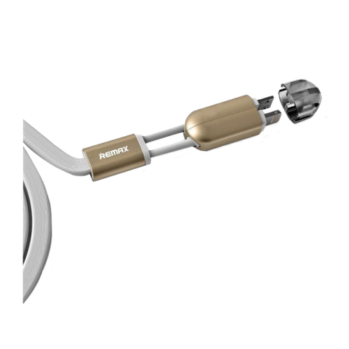 Кабель USB REMAX Gemini 2in1 micro-Iphone 1M, 2.1A RC-025t белый