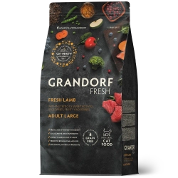 Grandorf Fresh, Fresh Lamb, Adult Large для кошек крупных пород (Свежее мясо ягненка с бататом)