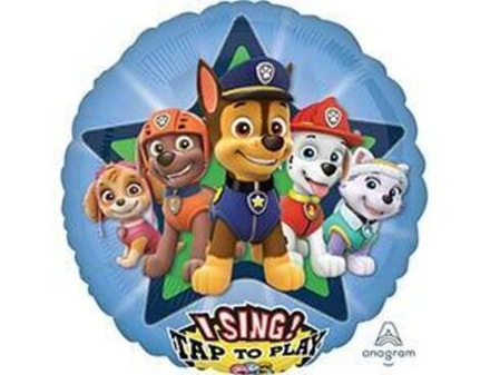 Шар фольгированный ( 71 см), 3Д музыкальный круг, Щенячий Патруль, 1шт.