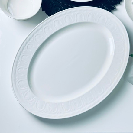 Lenardi 102-176 Овальное блюдо 40х30х3,5см СЕРЕНА в под.уп.(х12)Фарфор