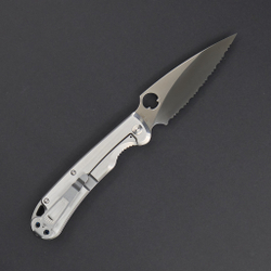 Sting frame lock satin full serrated NF