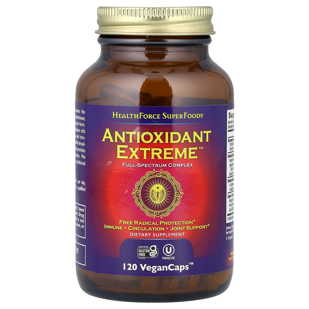 HealthForce Superfoods, Antioxidant Extreme, версия 9.1, 120 веганских капсул