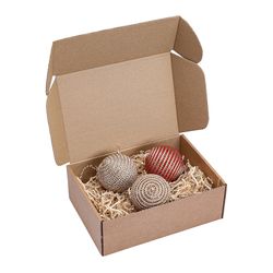 Набор елочных украшений Rustic diamonds из коллекции New Year Essential, 3 шт.