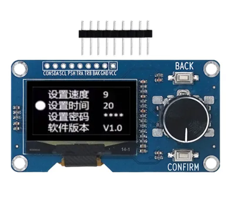 OLED I2C дисплей 1.3′′ с энкодером EC11