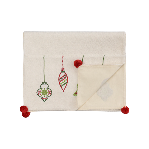 Дорожка с вышивкой Christmas decorations из коллекции New Year Essential, 45х150 см