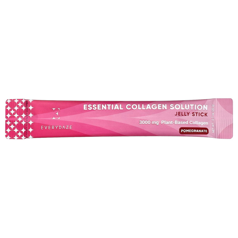 Everydaze, Essential Collagen Solution, желейные стики с коллагеном, гранат, 10 стиков по 20 г (0,7 унции)