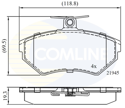COMLINE - CBP0736-CML - Brake Pad Set, disc brake