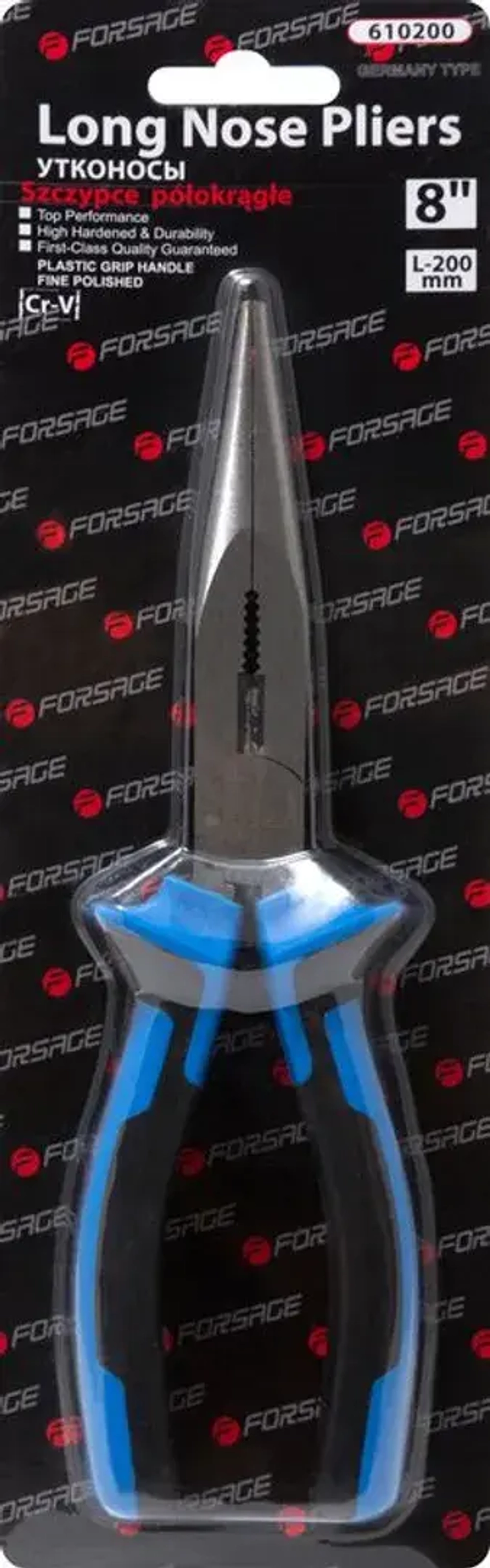 Утконосы комбинированные 8''-200мм, в блистере Forsage F-610200