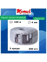 Канат крученый DanLine 4,0 мм, 300 кг, 100 м, бухта