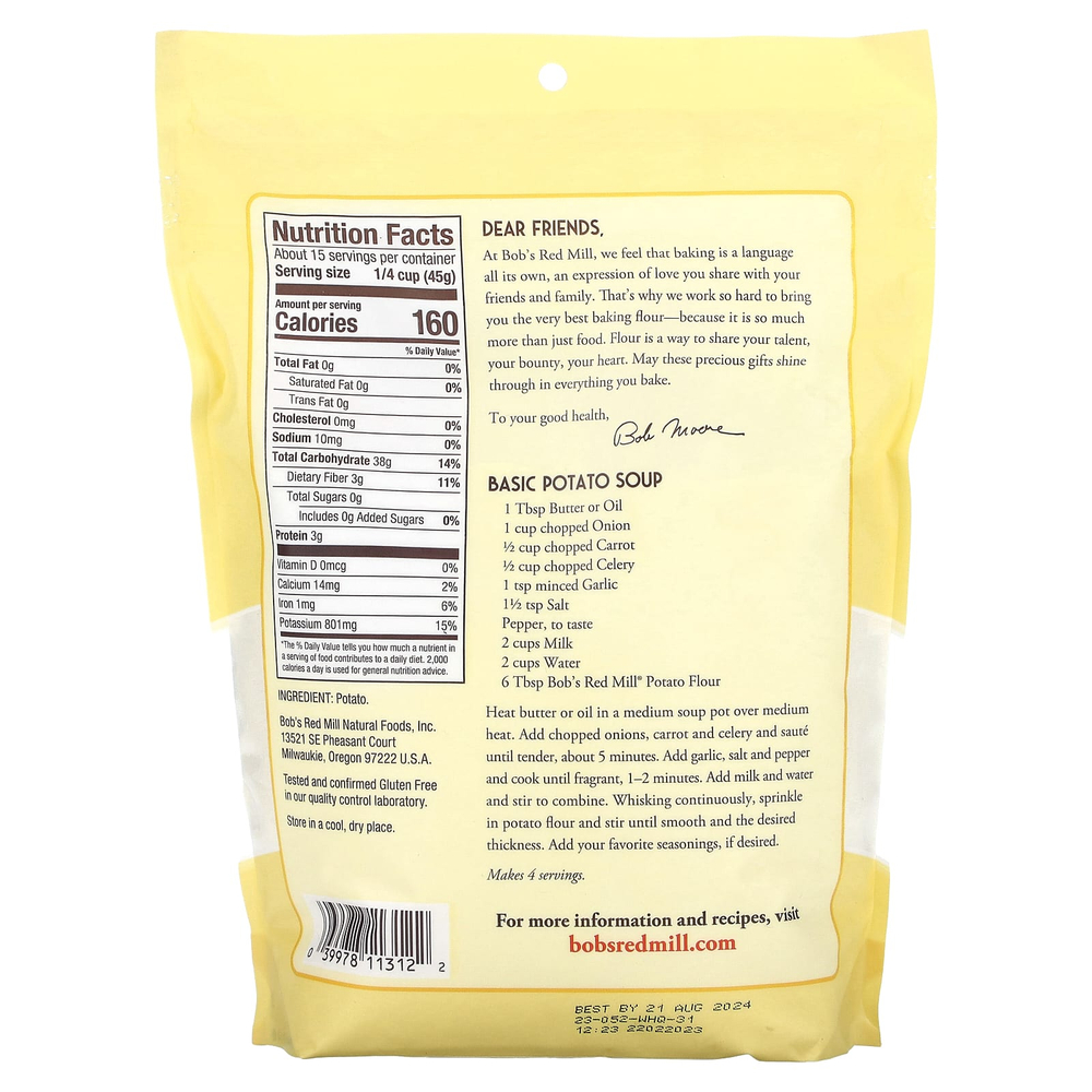 Bob's Red Mill, Картофельная мука высшего качества, 680 г (1 фунт 8 унций)
