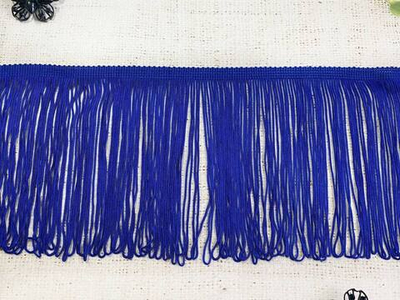 Тесьма текстиль бахрома, 15 см, электрик