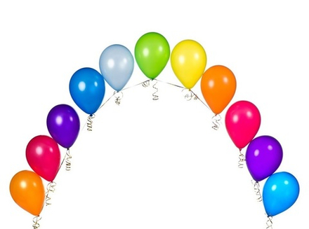 Арка "Гелиевая цепь из шаров" 1 МЕТР