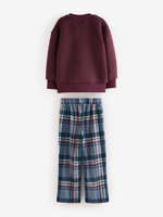 Пижама флисовая для мальчика Next N27-783, Бордовый, Синий