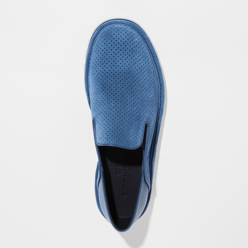 Замшевые туфли Giampieronicola 45403А синие