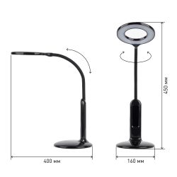 Настольный светильник ЭРА NLED-476-10W-BK светодиодный черный