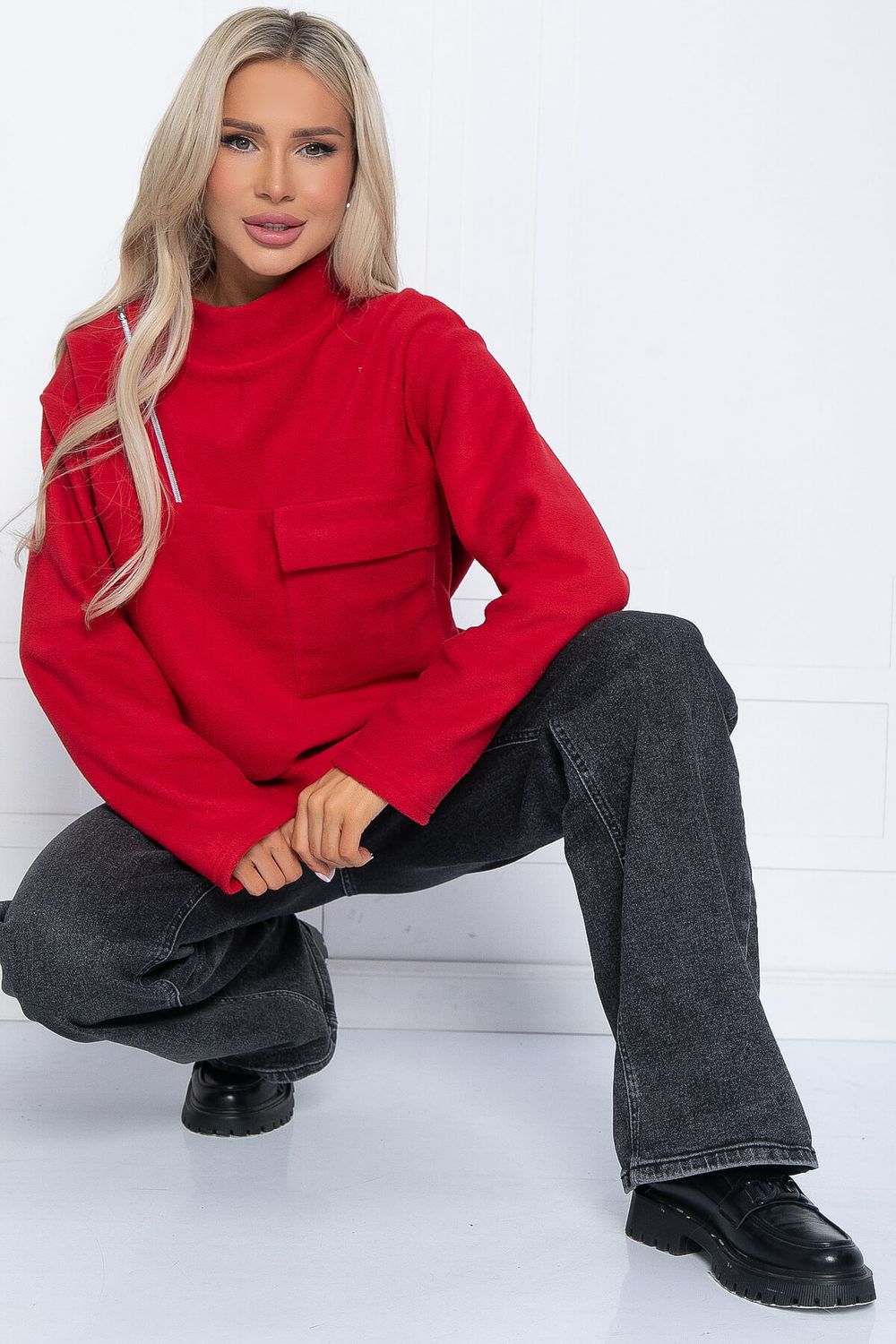 Свитшот Лори флисовый (красный) Б12556-7 LT Collection