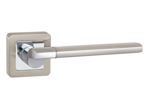 Ручки дверные GALAXY QR SN/CP-3 матовый никель/хром