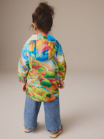 Дождевик с хлопковой подкладкой для девочки Next E25-123, Голубой, Зеленый