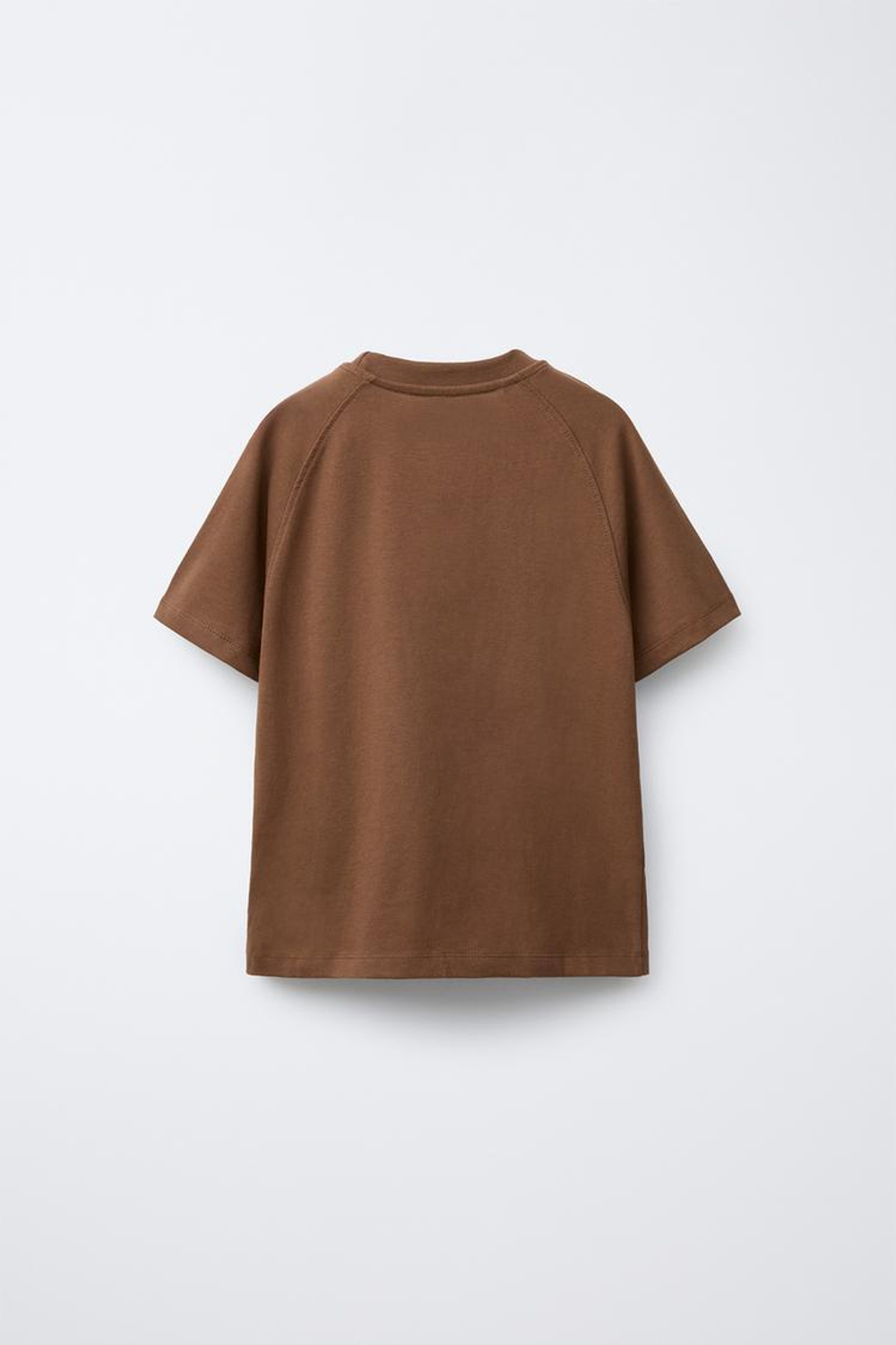 ZARA КОМПЛЕКТ ИЗ ФУТБОЛКИ И ШОРТОВ-БЕРМУДОВ, КОРИЧНЕВЫЙ