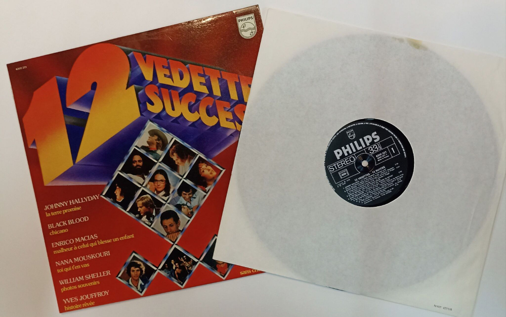 Винтажная виниловая пластинка LP Сборник 12 Vedettes 12 Succes (France 1976)