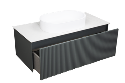 Тумба под раковину La Fenice Terra Grigio серый 100 FNC-01-TER-G-100